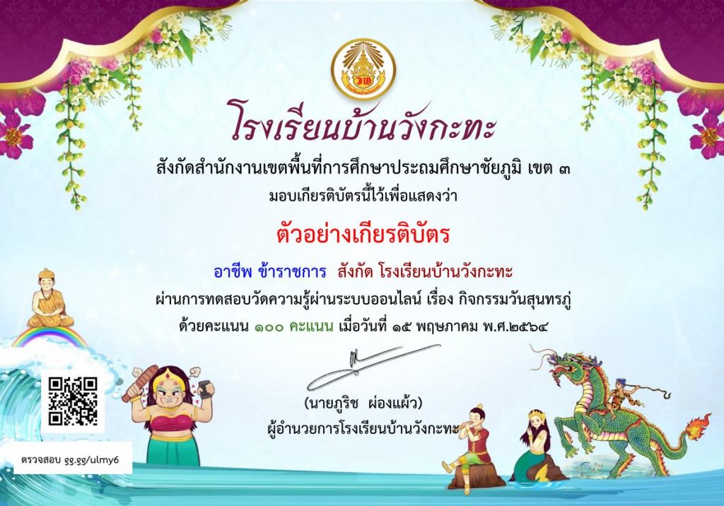 แบบทดสอบออนไลน์ กิจกรรมวันสุนทรภู่