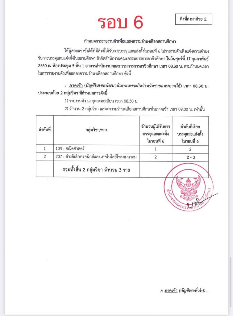 9 สถิติเรียกบรรจุครูผู้ช่วย สังกัดอาชีวะ รอบบัญชีที่ผ่านมา รวม 11 รอบ