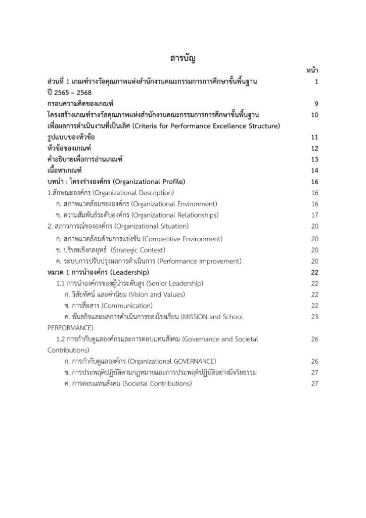 เกณฑ์ OBECQA 2565 2568 02 เอกสารเกณฑ์รางวัลคุณภาพ OBECQA ปี 2565-2568 แห่งสำนักงานคณะกรรมการการศึกษาขั้นพื้นฐาน