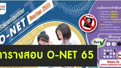 ตารางสอบ O-NET ปีการศึกษา 2565 ป.6 ม.3 และ ม.6