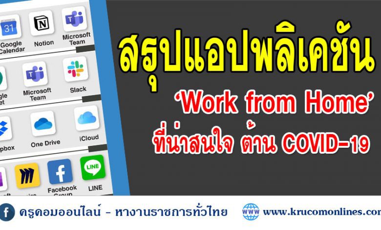 appขๅ สรุปแอป ‘Work from Home’ที่น่าสนใจ ต้าน COVID-19