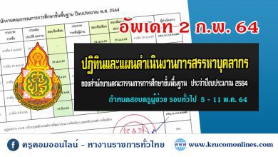 สอบครูผู้ช่วย64 กำหนดการสอบแข่งขันครูผู้ช่วย สังกัด สพฐ. 2564 ข้อมูล ณ วันที่ 2 กุมภาพันธ์ 2564