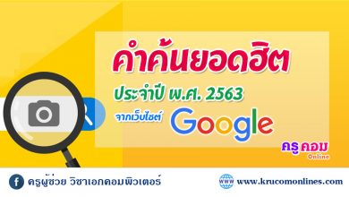 คำค้นหาประจำปี 2563 ดูว่าอะไรมาแรงในปี 2020