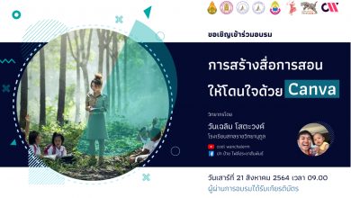 อบรมออนไลน์ การสร้างสื่อการสอนด้วย Canva