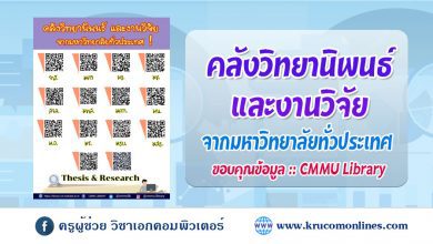 คลังข้อมูลวิทยานิพนธ์ บทความ งานวิจัย จากมหาวิทยาลัยทั่วประเทศ เพื่อการศึกษาและอ้างอิง สำหรับนักศึกษา ผู้ทำวิจัย