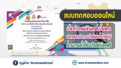 มหกรรมทางวิชาการ เกียรติยศแห่งเกียรติภูมิ แบบทดสอบออนไลน์ "วิชา วิทยาการคำนวณ"