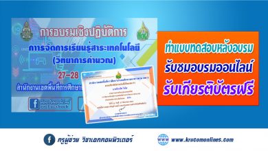 แบบทดสอบหลังการอบรมออนไลน์ การจัดการเรียนรู้สาระเทคโนโลยี(วิทยาการคำนวณ) สพป.มหาสารคามเขต2