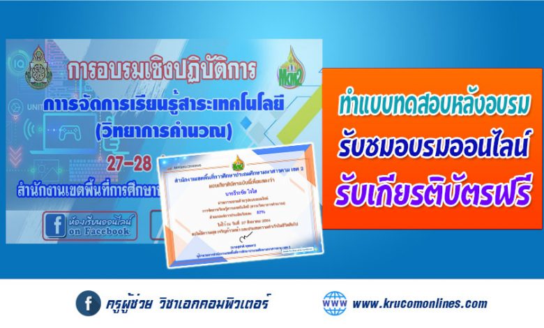 แบบทดสอบหลังการอบรมออนไลน์ การจัดการเรียนรู้สาระเทคโนโลยี(วิทยาการคำนวณ) สพป.มหาสารคามเขต2