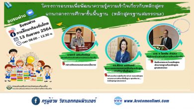 โครงการอบรมเพื่อพัฒนาความรู้ความเข้าใจเกี่ยวกับหลักสูตรแกนกลางการศึกษาขั้นพื้นฐาน หลักสูตรฐานสมรรถนะ