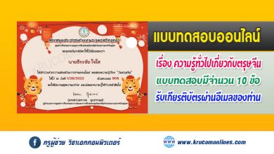 กิจกรรมส่งเสริมการอ่านออนไลน์ เรื่อง วันตรุษจีน รับเกียรติบัตรทางอีเมล