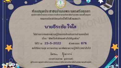 ขอเชิญทำแบบทดสอบออนไลน์ เรื่องศัพท์ไอทีเขียนอย่างไรให้ถูกต้อง ผ่านเกณฑ์ 70% รับเกียรติบัตรทางอีเมล โดยห้องสมุดประชาชนอำเภอพระนครศรีอยุธยา