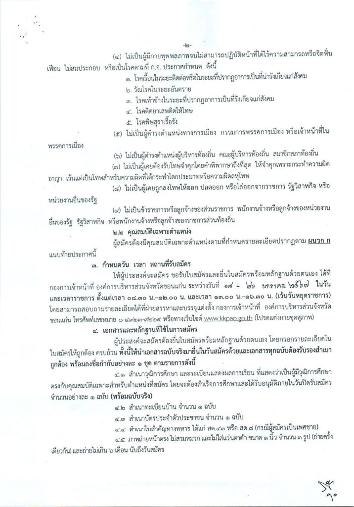 659fa729b13e6 02 อบจ.ขอนแก่น รับสมัครพนักงานจ้าง ตำแหน่ง ผู้ช่วยครูผู้ช่วย 3 อัตรา