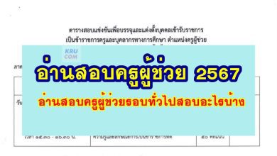 111111111111 สอบครูผู้ช่วยปี 67 ต้องอ่านอะไรบ้าง ขอบเขตสอบครูผู้ช่วย 2567